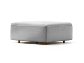 Hocker Sereno, bodennah, B96xT96cm, Wollstoff Stavang Kiesel