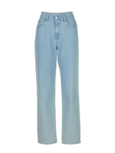 Jeans straight, light blue denim