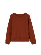 Sweatshirt aus Bio-Baumwolle, kastanie