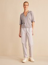 Pullover Halbarm, stein melange