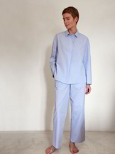 Pyjamahemd, silberblau