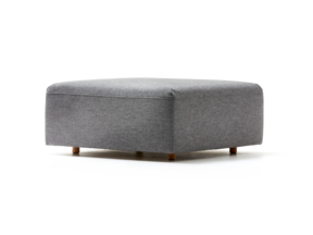Hocker Sereno, bodennah, Buche, Wollstoff Elverum Mocca