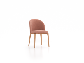 Stuhl Belmont ohne Armlehne 54X60/45X83/48 cm, mit Bezug, Wollstoff Elverum Ziegel (85), Eiche