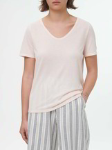 Kurzarmshirt aus Bio Baumwolle, light rose