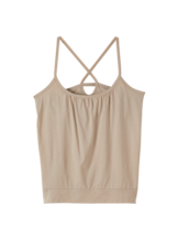 Yogatop aus Baumwolljersey, sand