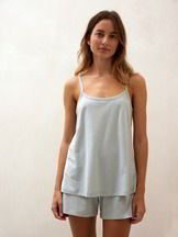 Top, silberblau-weiss ringel