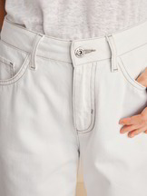 Hose weites Bein, 100% Bio-Baumwolle, offwhite