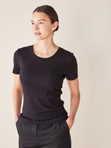 Shirt Kurzarm, 100 % Bio Baumwolle, schwarz
