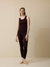 Top aus Bio Wolle, aubergine