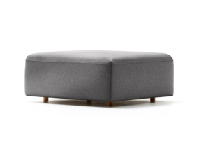 Hocker Sereno, bodennah, Buche, Wollstoff Stavang Stein