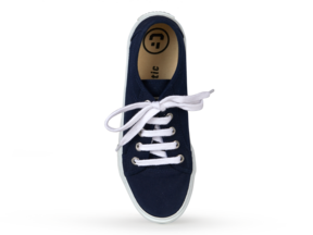 Baumwoll-Sneaker, dunkelblau