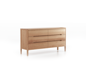 Sideboard Tenso mit 6 Laden, Eiche