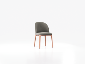 Stuhl Belmont ohne Armlehne 54x60/45x83/48 cm, mit Bezug Wollstoff Elverum Mocca/ Buche