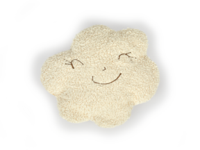 Wölkchen - Das Kuschelkissen, ca. 40 cm, Überzug: Baumwoll-Plüsch, Inlett: 100 % Schurwolle, GOTS
