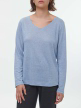 Langarmshirt aus Bio-Leinen, 28 kornblume