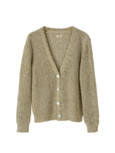 Strickjacke Langarm, olive melange