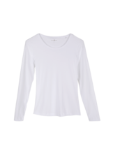 Shirt-Langarm, weiss
