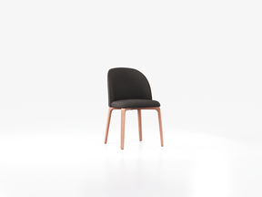 Stuhl Belmont ohne Armlehne 54x60/45x83/48 cm, mit Bezug Wollstoff Stavang Schiefer/ Buche