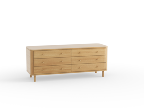 Schrank Tonda 6 Laden, Eiche