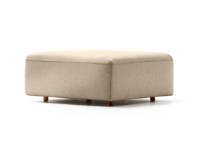 Hocker Sereno, bodennah, Buche, Wollstoff Stavang Sand
