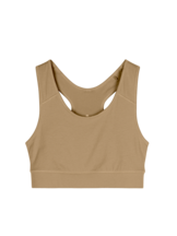 Yoga Bra aus Bio Baumwolle, light khaki