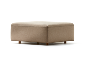 Hocker Sereno, bodennah, Buche, Wollstoff Stavang Haselnuss