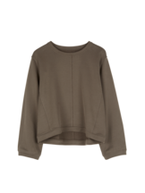 Sweatshirt aus Bio-Baumwolle, walnuss
