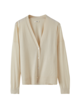 Strickjacke Langarm, perlmutt