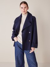 Jacke-Walk, 100 % Bio-Wolle navy