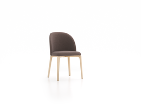 Stuhl Belmont ohne Armlehne 54X60/45X83/48 cm, mit Bezug, Wollstoff Tano Natur Dunkel (81), Esche