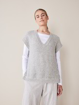 Pullunder, 100 % Alpakawolle, grau melange