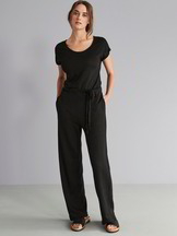 Overall-Leinenjersey, schwarz