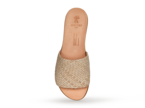 geflochtene Pantoffel, sand