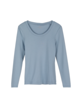 Langarmshirt aus Bio-Baumwolle, kornblume