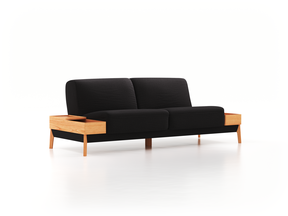 2er-Sofa Alani, B 252 x T94 cm, Sitzhöhe in cm 44, mit Bezug Wollstoff Stavang Schiefer (60), Buche