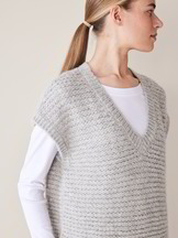 Pullunder, 100 % Alpakawolle, grau melange