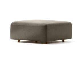 Hocker Sereno, bodennah, Buche, Wollstoff Kaland Torf