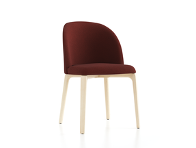 Stuhl Belmont ohne Armlehne 54X60/45X83/48 cm, mit Bezug, Wollstoff Kaland Ziegel (72), Esche