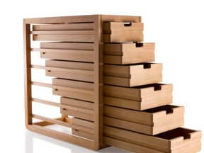 Ladenschrank Quint inkl. 6 Laden, Buche
