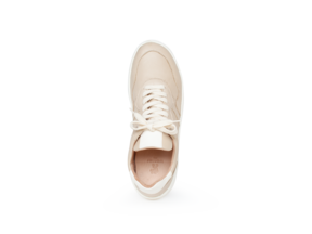 Ledersneaker, creme brulé
