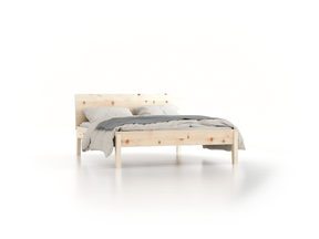 Bett Alpina mit Betthaupt, 160 x 200 cm, Zirbe