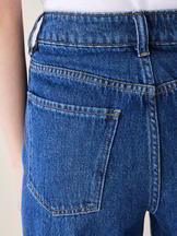 Jeans weites Bein, 100% Bio-Baumwolle, mittelblau denim