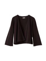 Strickjacke-Kimono, Bio Baumwolle Alpaka, graphit