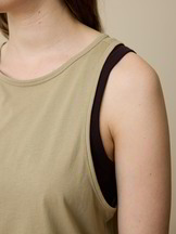 Top aus Bio Baumwolle, light khaki