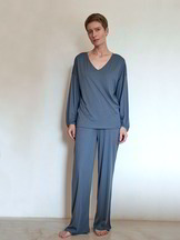 Shirt Langarm aus Baumwolljersey, nachtschatten