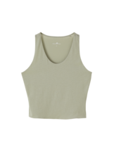 Yogatop aus Baumwolljersey, salbei