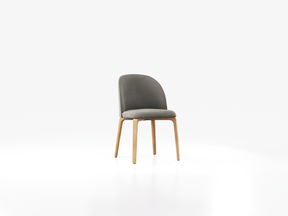 Stuhl Belmont ohne Armlehne 54x60/45x83/48 cm, mit Bezug Wollstoff Elverum Mocca/ Eiche