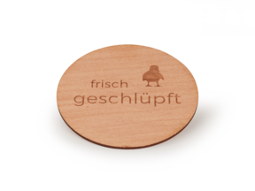 Meilensteinkarten Set aus Holz, 16 Motive, frisch geschlüpft
