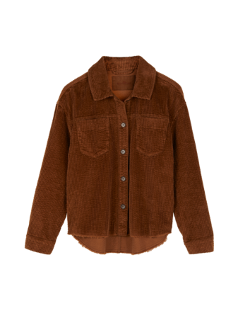 Blusenjacke Cord aus Bio-Baumwolle, zimt