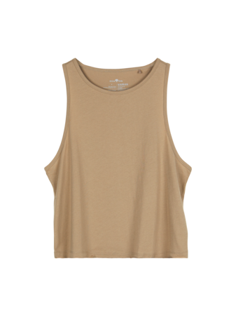 Top aus Bio Baumwolle, light khaki
